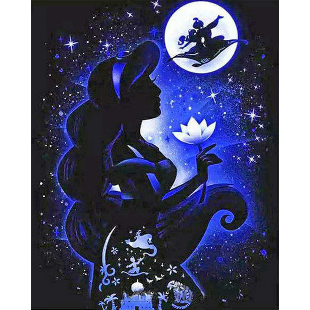 Silhouette Disney Princess 40x50cm(canvas) full round drill diamond painting