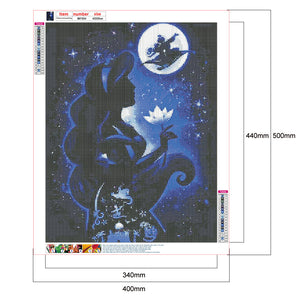 Silhouette Disney Princess 40x50cm(canvas) full round drill diamond painting