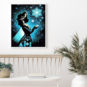 Silhouette Disney Princess 40x50cm(canvas) full round drill diamond painting