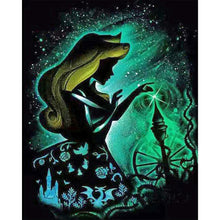 Load image into Gallery viewer, Silhouette Disney Princess 40x50cm(canvas) full round drill diamond painting
