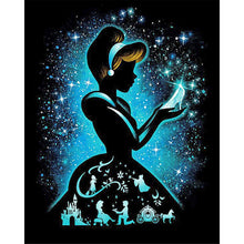 Load image into Gallery viewer, Silhouette Disney Princess 40x50cm(canvas) full round drill diamond painting
