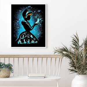 Silhouette Disney Princess 40x50cm(canvas) full round drill diamond painting