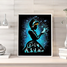 Load image into Gallery viewer, Silhouette Disney Princess 40x50cm(canvas) full round drill diamond painting
