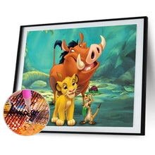 Load image into Gallery viewer, Lion King 40x30cm(canvas) full round drill diamond painting
