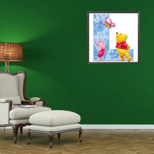 Load image into Gallery viewer, Winnie The Pooh Letter L 40x40cm(canvas) full round drill diamond painting
