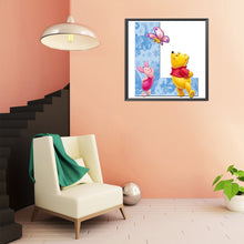 Load image into Gallery viewer, Winnie The Pooh Letter L 40x40cm(canvas) full round drill diamond painting
