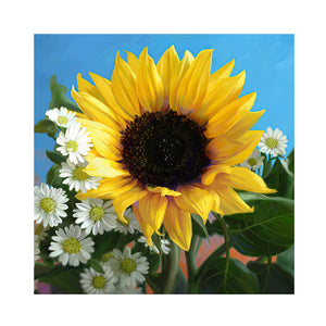 Sunflower 40x40cm(canvas) full round drill diamond painting