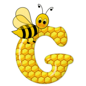 Bee Letter G 30x30cm(canvas) full round drill diamond painting