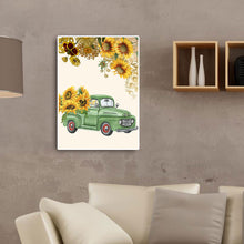 Load image into Gallery viewer, Sunflower Car 30x40cm(canvas) full round drill diamond painting
