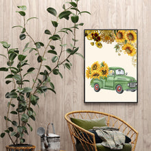 Load image into Gallery viewer, Sunflower Car 30x40cm(canvas) full round drill diamond painting
