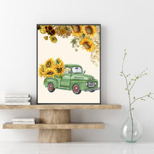 Load image into Gallery viewer, Sunflower Car 30x40cm(canvas) full round drill diamond painting
