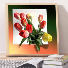 Load image into Gallery viewer, Tulip Bouquet 40x40cm(canvas) full round drill diamond painting
