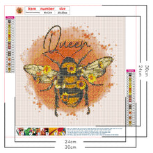 Load image into Gallery viewer, Bee 30x30cm(canvas) full round drill diamond painting
