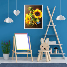 Load image into Gallery viewer, Sunflower Bouquet 30x40cm(canvas) full round drill diamond painting
