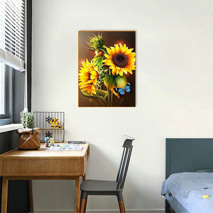 Sunflower Bouquet 30x40cm(canvas) full round drill diamond painting