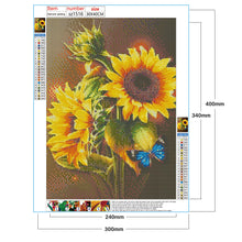 Load image into Gallery viewer, Sunflower Bouquet 30x40cm(canvas) full round drill diamond painting
