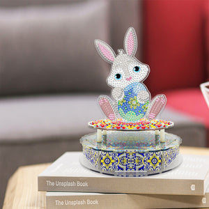 Bunny 18 Tones Mechanical DIY Diamond Painting Music Box LED Kits (YYH07)