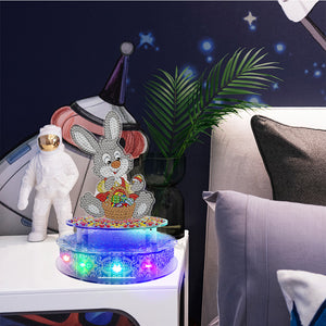 Bunny 18 Tones Mechanical DIY Diamond Painting Music Box LED Kits (YYH08)