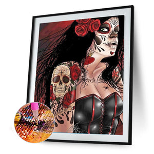 Skeleton Lady 30x40cm(canvas) full round drill diamond painting