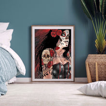 Load image into Gallery viewer, Skeleton Lady 30x40cm(canvas) full round drill diamond painting
