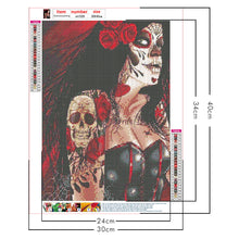 Load image into Gallery viewer, Skeleton Lady 30x40cm(canvas) full round drill diamond painting
