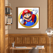 Load image into Gallery viewer, Super Mario 30x30cm(canvas) full round drill diamond painting
