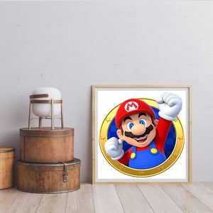 Super Mario 30x30cm(canvas) full round drill diamond painting