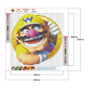 Super Mario 30x30cm(canvas) full round drill diamond painting