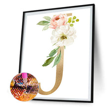 Load image into Gallery viewer, Flower Alphabet 30*40CM(Canvas) Full Round Drill Diamond Painting
