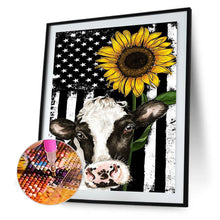 Load image into Gallery viewer, Cow Sunflower 30*40CM(Canvas) Full Round Drill Diamond Painting
