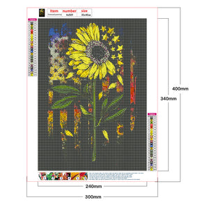 Sunflower 30*40CM(Canvas) Full Round Drill Diamond Painting