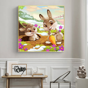 Bunny 50*50CM(Canvas) Full Round Drill Diamond Painting