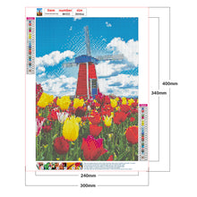 Load image into Gallery viewer, Windmill Tulip 30*40CM(Canvas) Full Round Drill Diamond Painting
