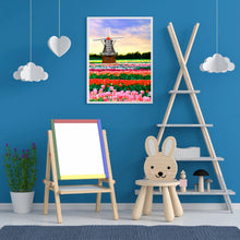 Load image into Gallery viewer, Windmill Tulip 30*40CM(Canvas) Full Round Drill Diamond Painting
