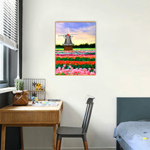 Load image into Gallery viewer, Windmill Tulip 30*40CM(Canvas) Full Round Drill Diamond Painting
