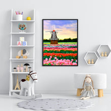 Load image into Gallery viewer, Windmill Tulip 30*40CM(Canvas) Full Round Drill Diamond Painting
