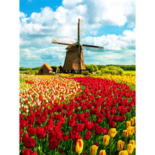 Load image into Gallery viewer, Windmill Tulip 30*40CM(Canvas) Full Round Drill Diamond Painting
