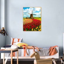 Load image into Gallery viewer, Windmill Tulip 30*40CM(Canvas) Full Round Drill Diamond Painting
