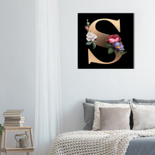 Load image into Gallery viewer, Flower Alphabet 45*45CM(Canvas) Full Square Drill Diamond Painting
