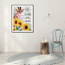 Load image into Gallery viewer, Sunflower Giraffe 30*40CM(Canvas) Full Round Drill Diamond Painting
