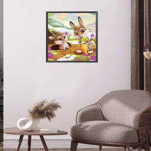 Rabbit 40*40CM(Canvas) Full Round Drill Diamond Painting