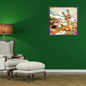 Rabbit 40*40CM(Canvas) Full Round Drill Diamond Painting