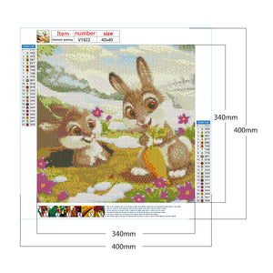 Rabbit 40*40CM(Canvas) Full Round Drill Diamond Painting