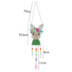 DIY Diamond Painting Light Catcher Hanging Crystal Wind Chime (Rabbit)