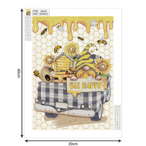 Bee Goblin 30*40cm(Canvas) Special Shaped Drill Diamond Painting