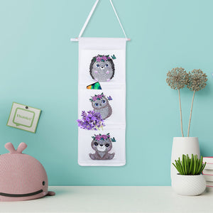 Owl 20*50cm Wall Hanging Storage Bag DIY Gnome Diamond Painting Home Organizer