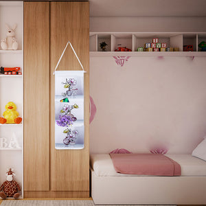 Flower 20*50cm Wall Hanging Storage Bag DIY Gnome Diamond Painting Home Organizer
