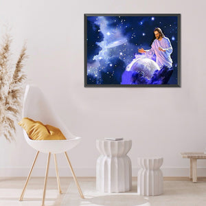 Jesus Universe Starry Sky 40*30CM £¨canvans) Full Round Drill Diamond Painting