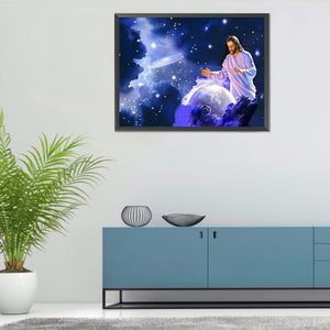 Jesus Universe Starry Sky 40*30CM £¨canvans) Full Round Drill Diamond Painting