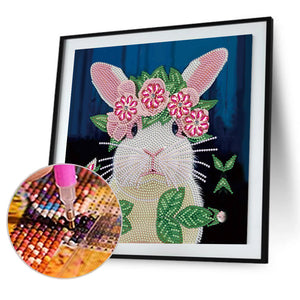 Rabbit 30*30CM £¨canvans) Partial Special-Shaped Drill Diamond Painting